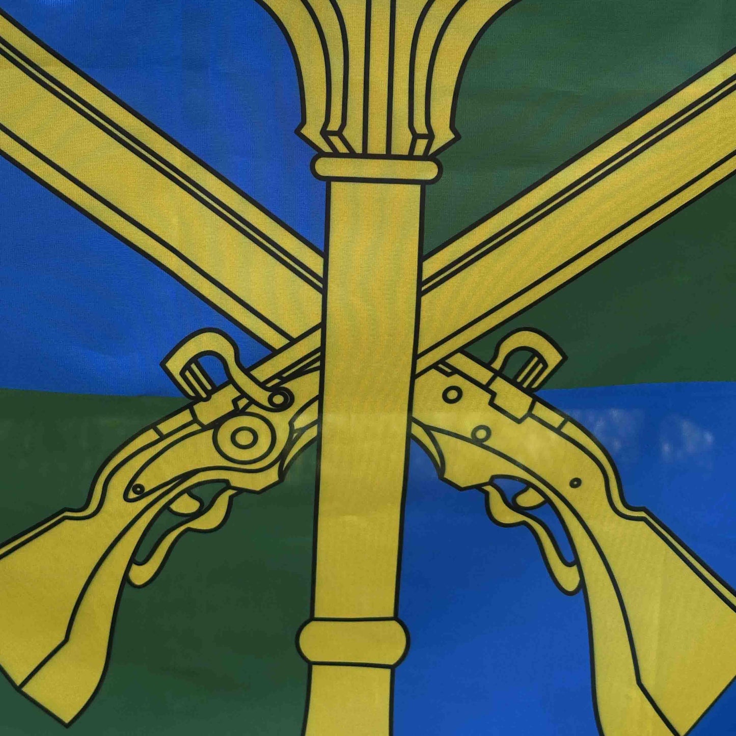 Ukrainian Army Flag Territorial Defense Forces Command of the Armed Ukraine