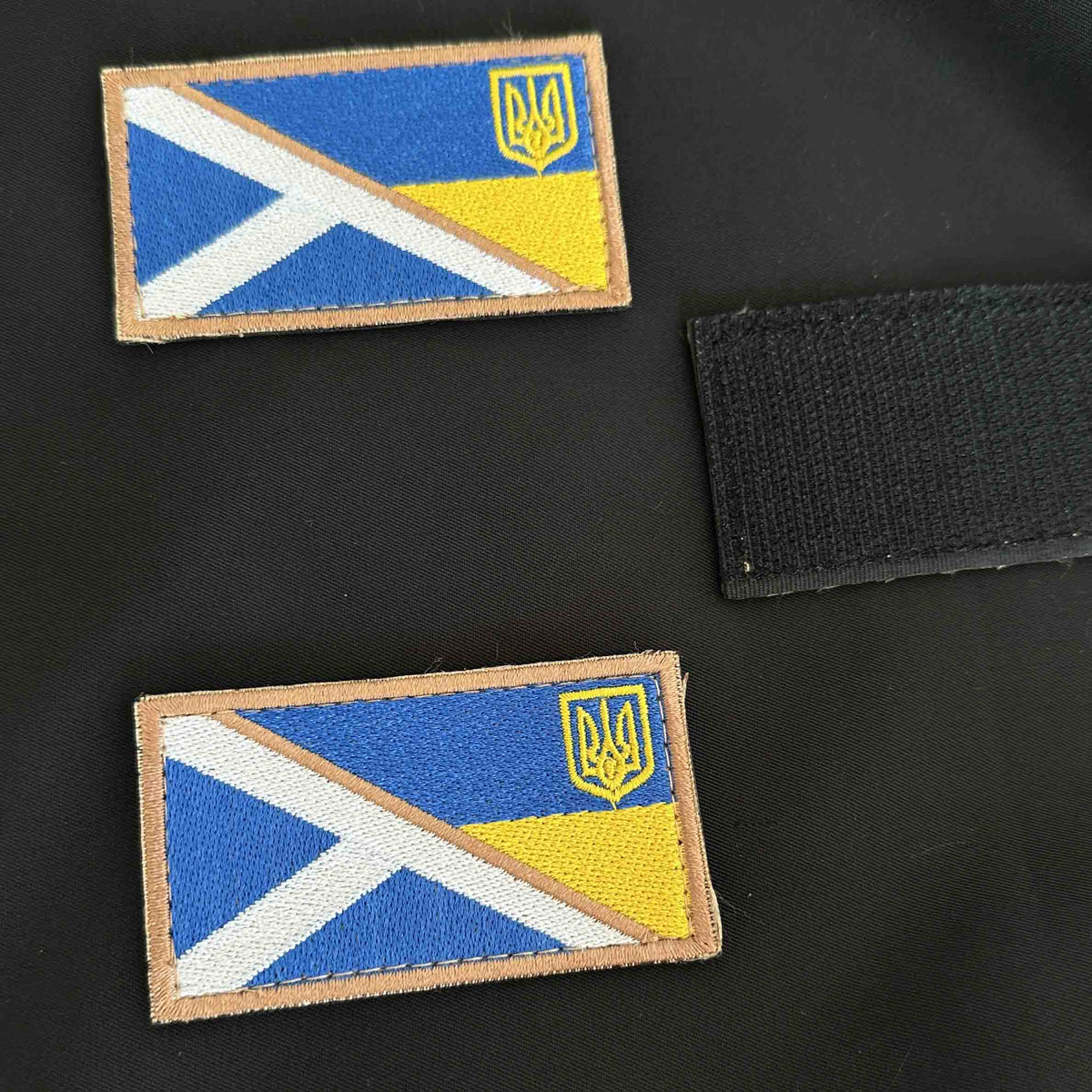 Ukrainian Morale Patch * 3 Pcs Scotland + Ukraine Flag Tactical Badge Hook Textile