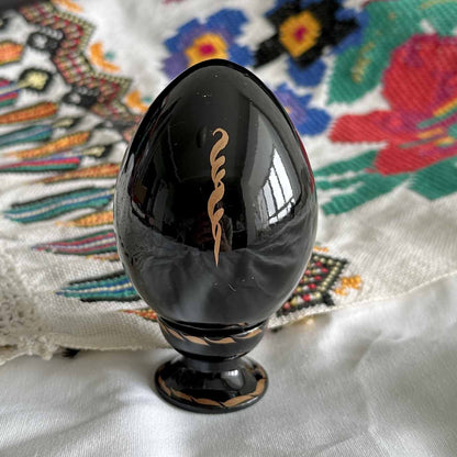 Petrykivka Wooden Easter Egg | Hand-Painted Ukrainian Pysanky (870 mm) 01-072