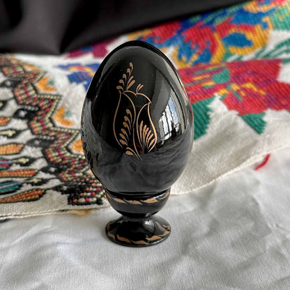 Petrykivka Wooden Easter Egg | Hand-Painted Ukrainian Pysanky (870 mm) 01-012