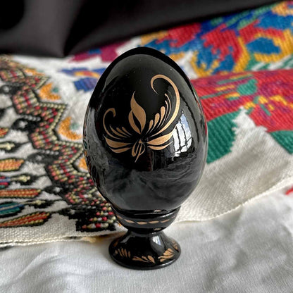 Petrykivka Wooden Easter Egg | Hand-Painted Ukrainian Pysanky (870 mm) 01-181
