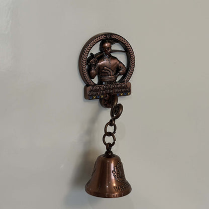Ukrainian Fridge Magnet Metal Bell Cossack "Glory to Ukraine" Trident 💙💛