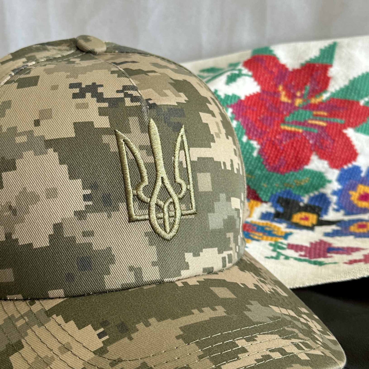 Ukrainian Army Cap Pixel MM 14 with Trident of Ukraine Size: 56-58