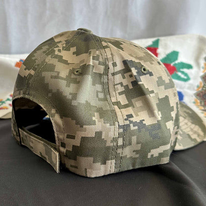 Ukrainian Army Cap Pixel MM 14 with Trident of Ukraine Size: 56-58