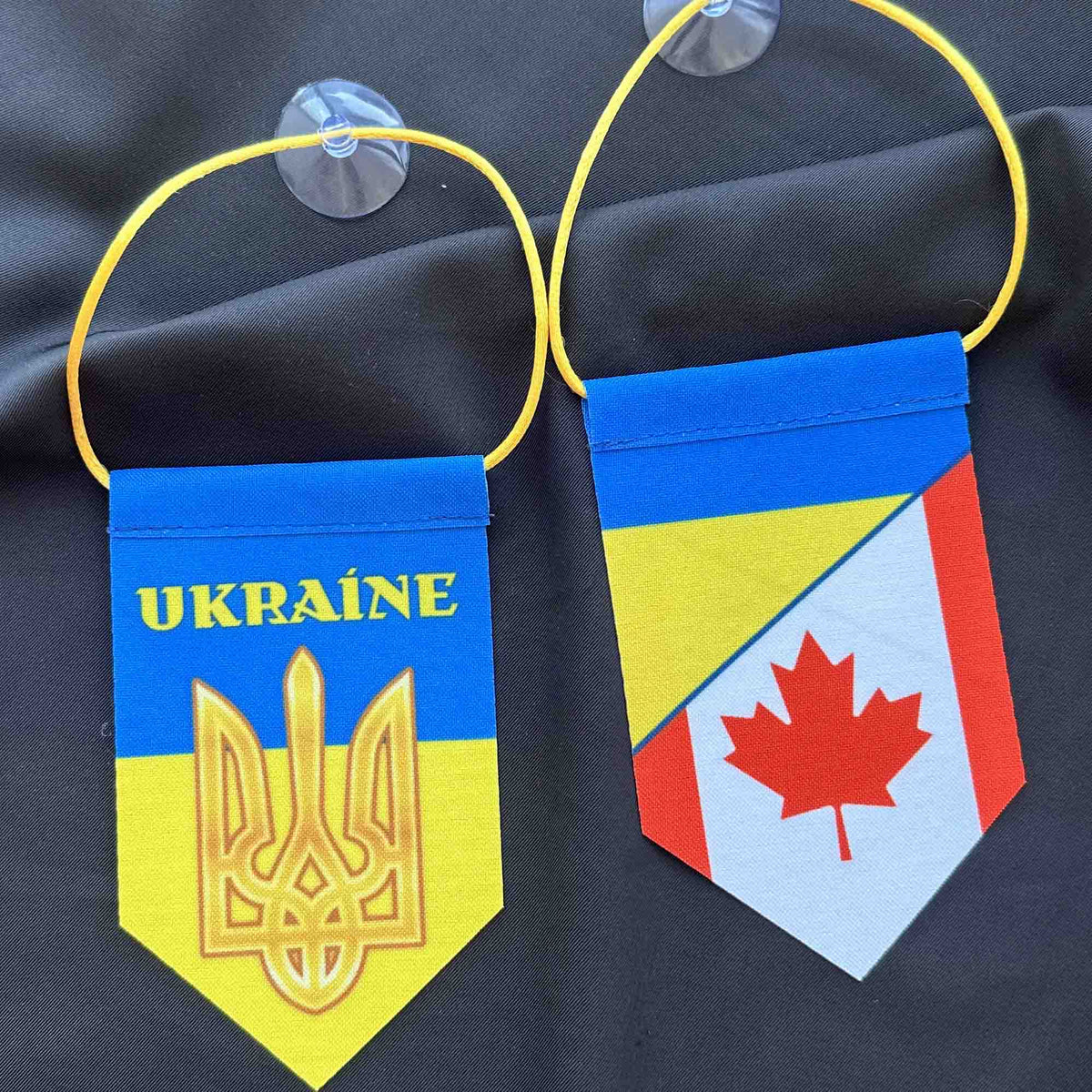 Ukrainian Pennant with Sucker Trident and Flag Ukraine Flags