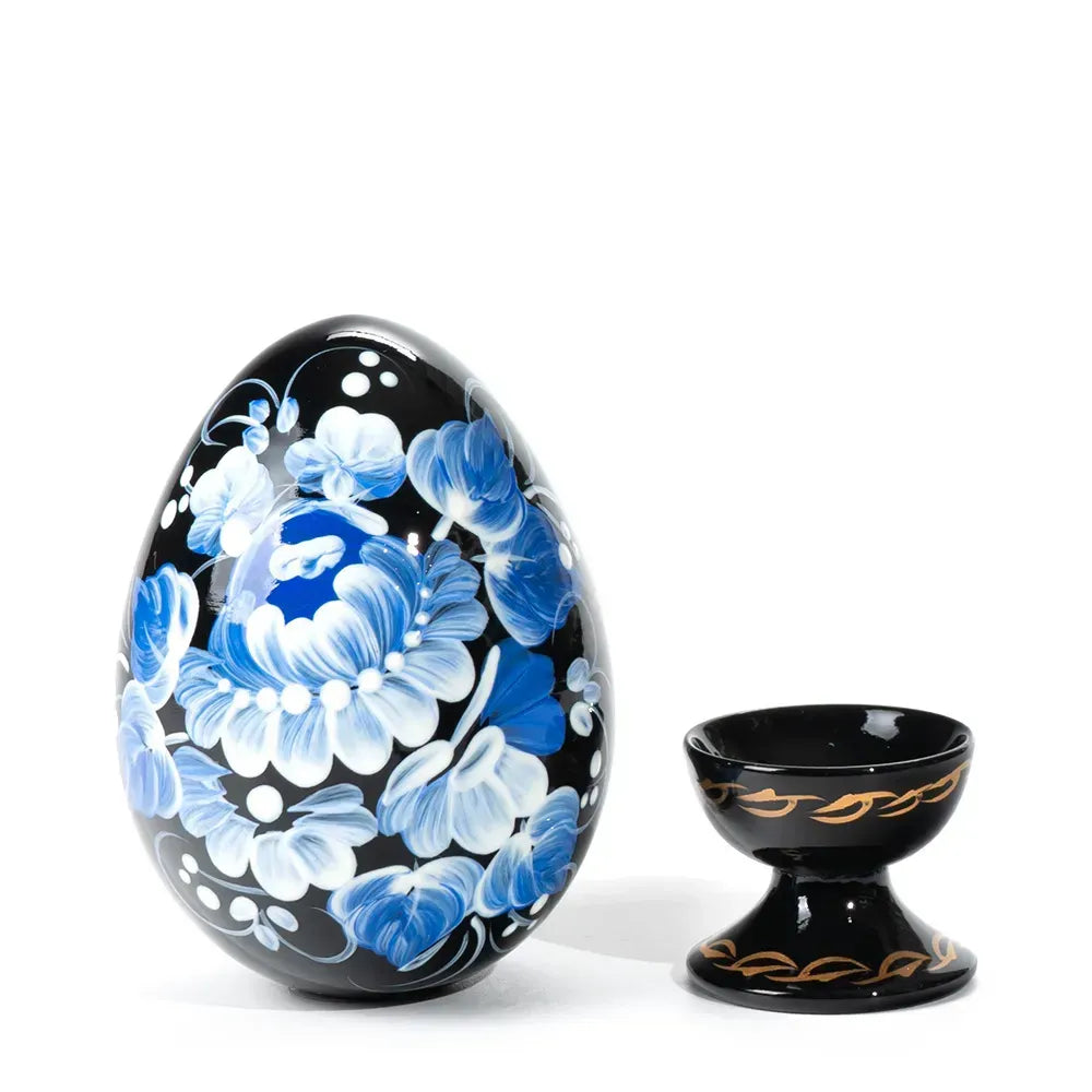 Petrykivka Wooden Easter Egg