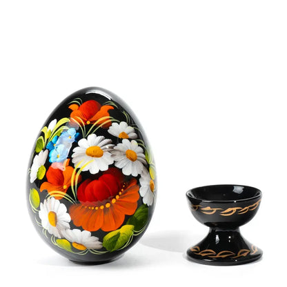 Petrykivka Wooden Easter Egg