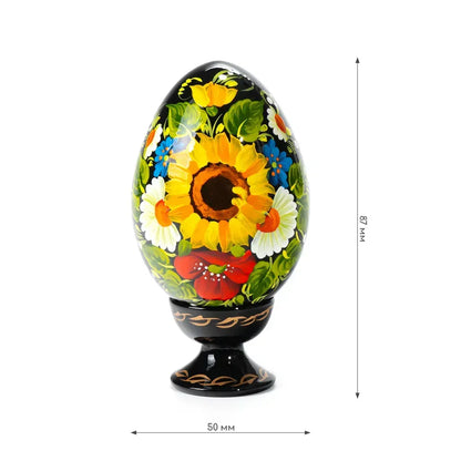 Petrykivka Wooden Easter Egg
