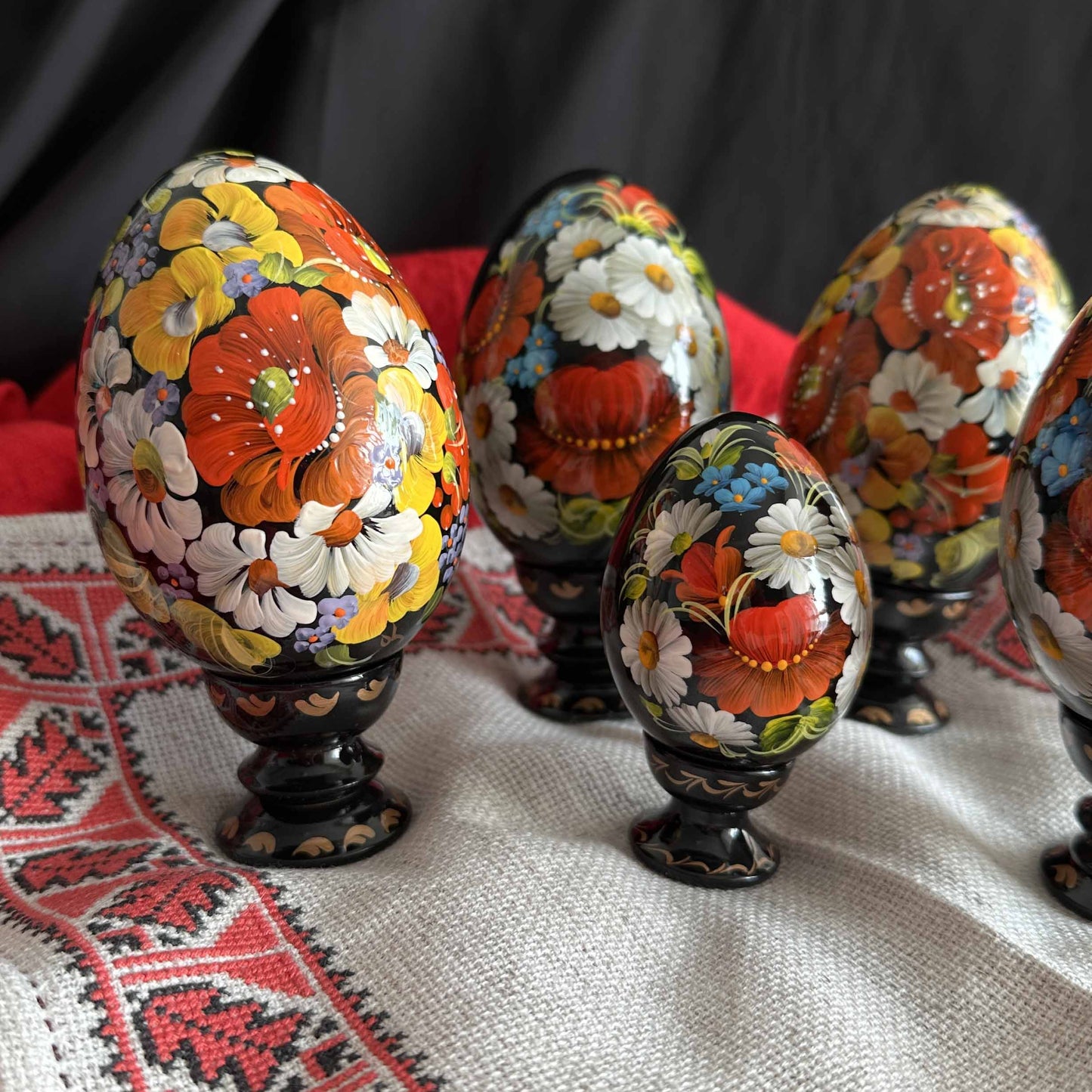 Petrykivka Wooden Easter Egg