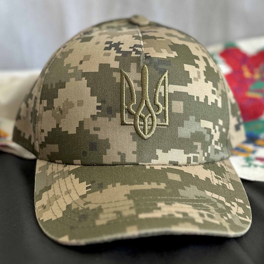 Ukrainian Army Cap Pixel MM 14 with Trident of Ukraine Size: 56-58
