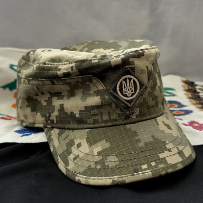 Ukrainian Army Cap Pixel MM Mazepinka with Badge Trident of Ukraine