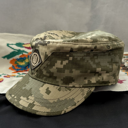 Ukrainian Army Cap Pixel MM Mazepinka with Badge Trident of Ukraine