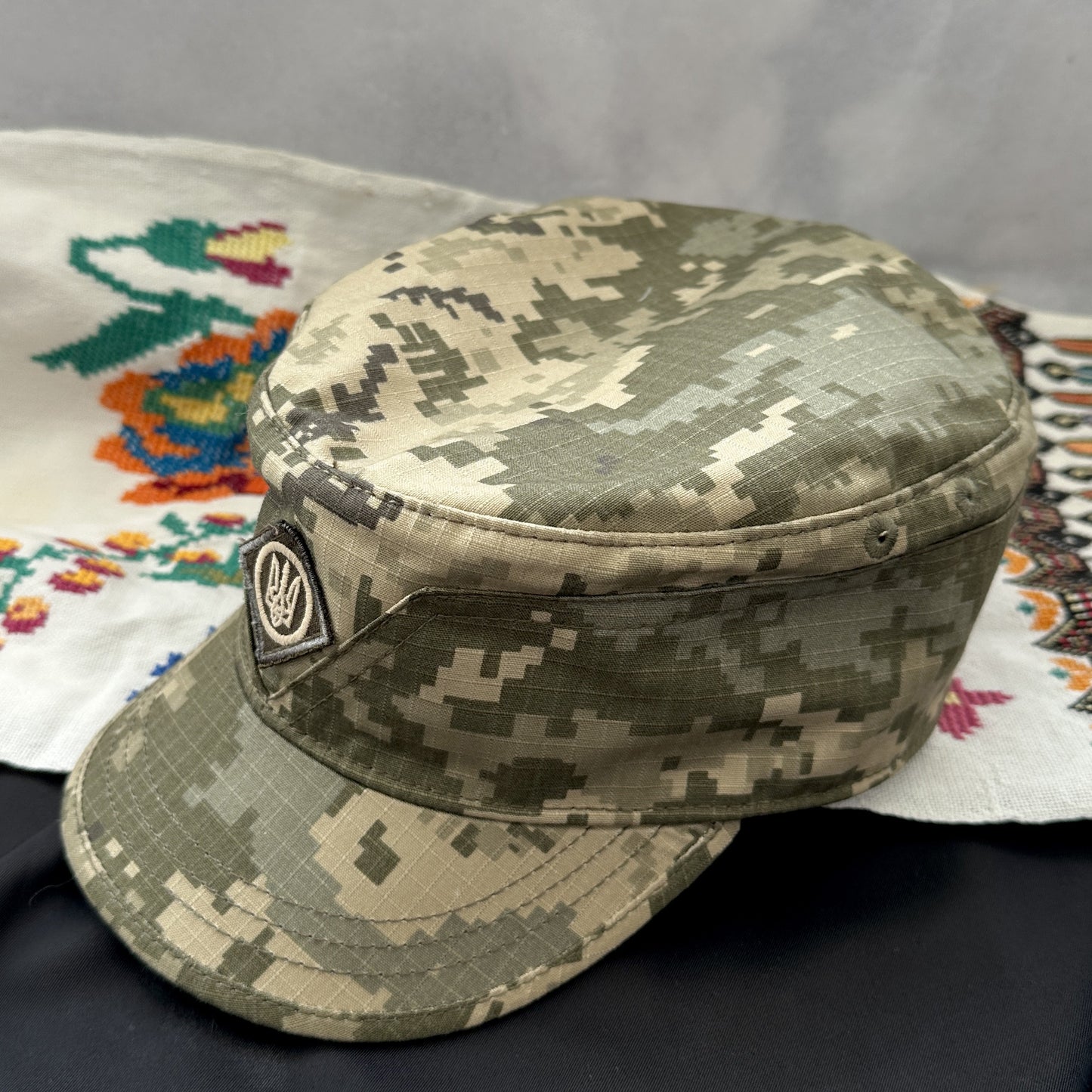 Ukrainian Army Cap Pixel MM Mazepinka with Badge Trident of Ukraine