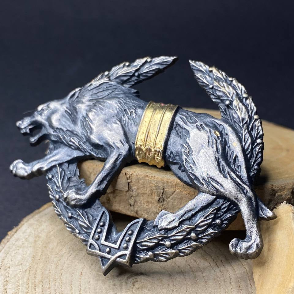 Ukrainian Army Metallic Beret Badge Vovkulaka Special Operations Forces Ukraine