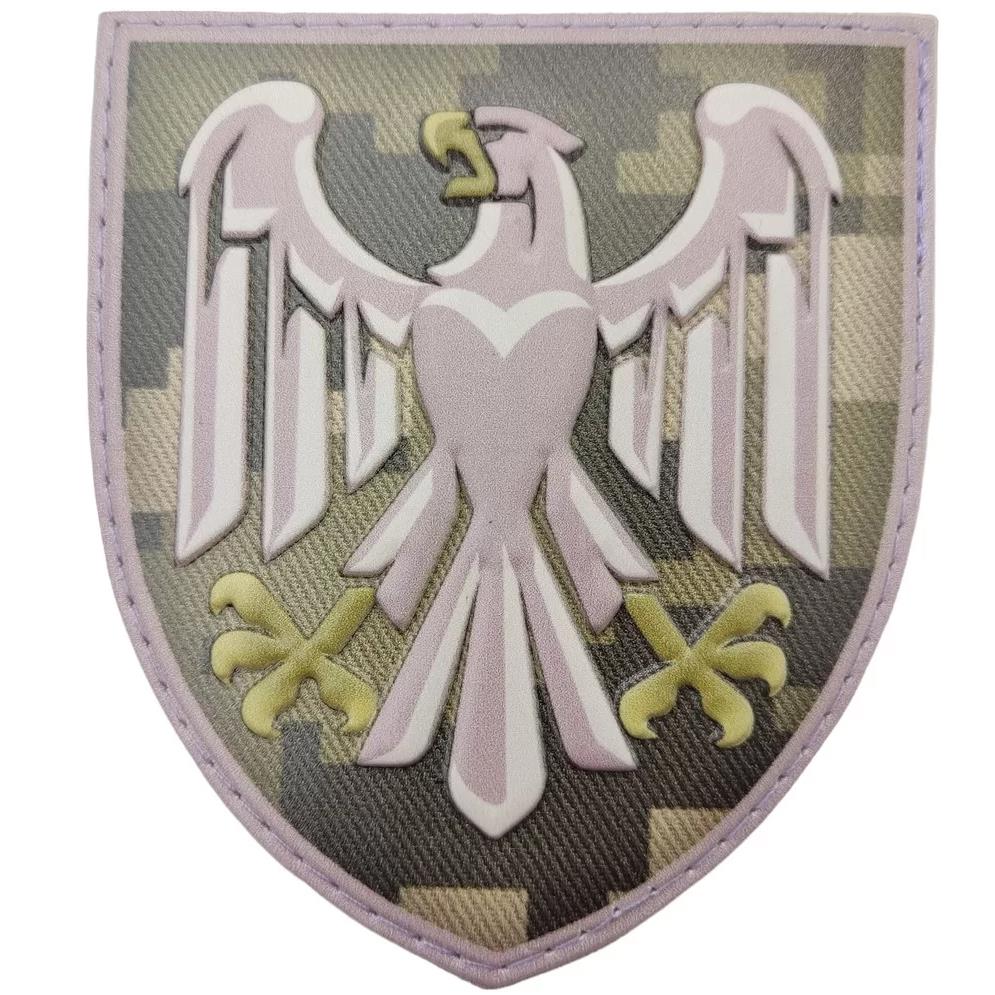 Ukrainian Army Morale Patch 82nd Separate Airborne Assault Brigade Tactical Badge Hook PVC 3D