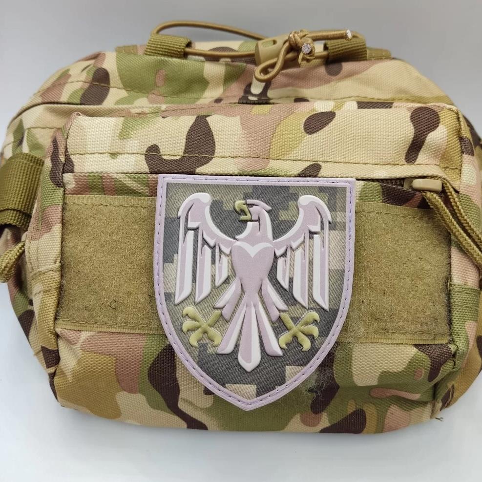 Ukrainian Army Morale Patch 82nd Separate Airborne Assault Brigade Tactical Badge Hook PVC 3D