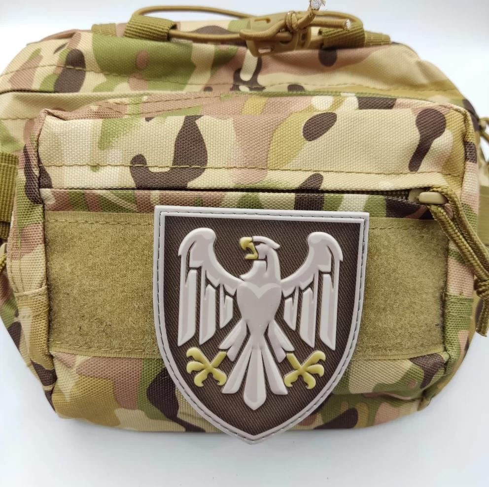 Ukrainian Army Morale Patch 82nd Separate Airborne Assault Brigade Tactical Badge Hook PVC 3D