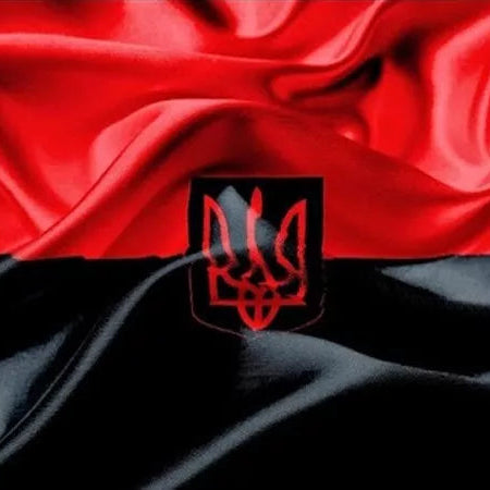 Ukrainian Army Morale Patch Flag of the UPA (OUN) RED-BLACK Flag Badge Hook (Textile)