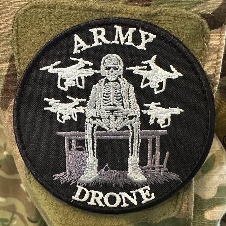 Ukrainian Army Patch Drone Operator "Army Drone" Tactical Badge Hook