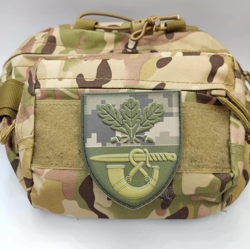 Ukrainian Army Unit Patch 61 Separate Hunting Brigade Tactical Badge Hook PVC 3D