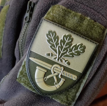 Ukrainian Army Unit Patch 61 Separate Hunting Brigade Tactical Badge Hook PVC 3D