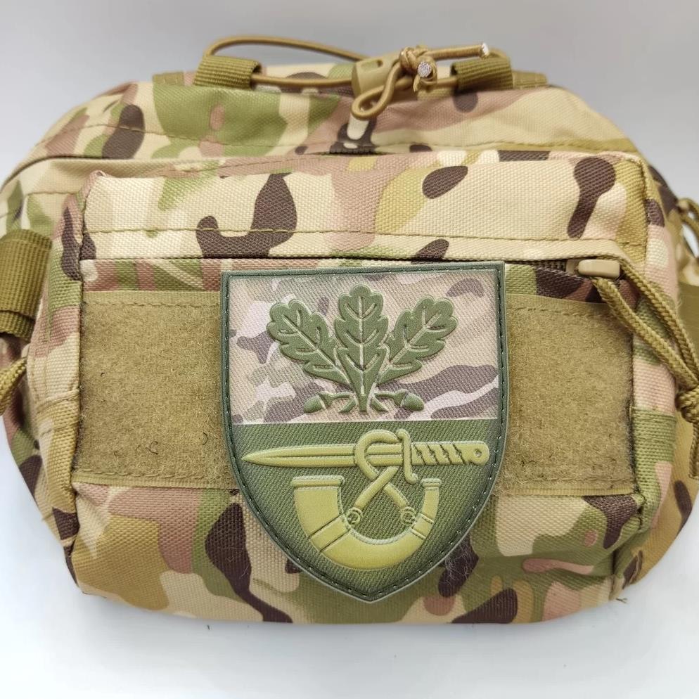 Ukrainian Army Unit Patch 61 Separate Hunting Brigade Tactical Badge Hook PVC 3D