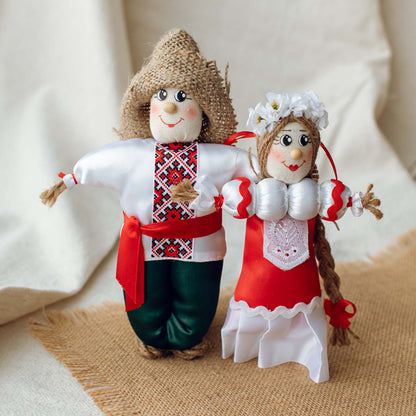 Ukrainian Authors Dolls "Girl and Boy" Traditional Etnic Clothers
