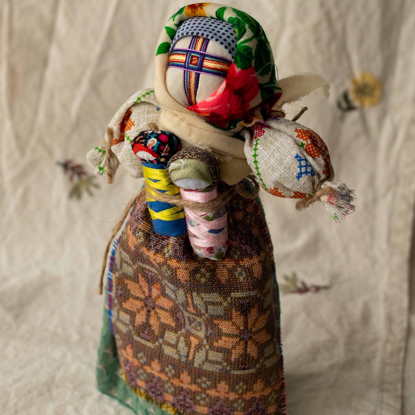 Ukrainian Authors Motanka "Mother & Children" Handmade Doll