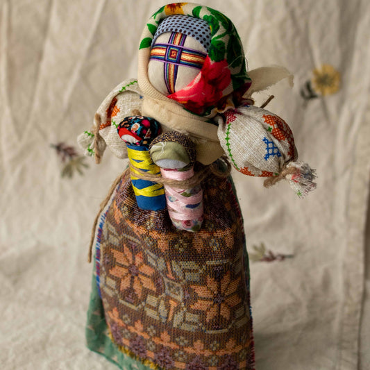 Ukrainian Authors Motanka "Mother & Children" Handmade Doll