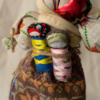 Ukrainian Authors Motanka "Mother & Children" Handmade Doll