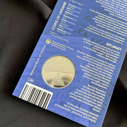 Ukrainian Coin 5 Hryven 2025 "DIPLOMACY" Booklet