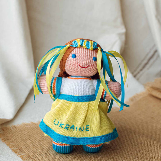 Ukrainian Doll "Ukranian Girl" Yellow and Blue Color