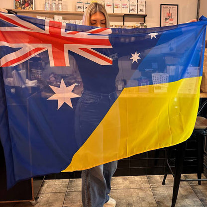 ukrainian flags