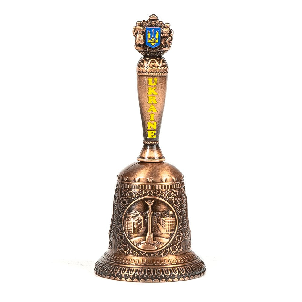 Ukrainian Metal Bell Views of Kyiv and Trident of Ukraine