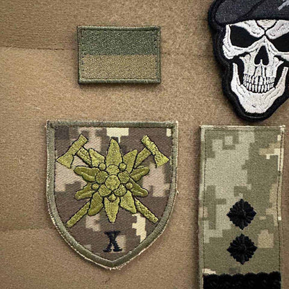 Ukrainian Morale Patch 10 Separate Mountain Assault Brigade Badge Hook