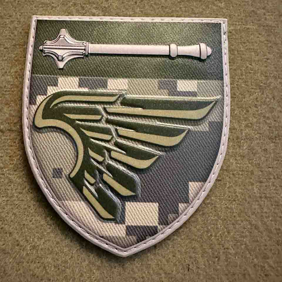 Ukrainian Morale Patch 135th Separate Management Battalion Badge Hook