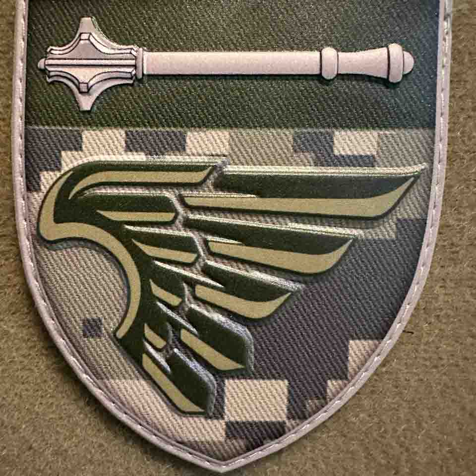 Ukrainian Morale Patch 135th Separate Management Battalion Badge Hook