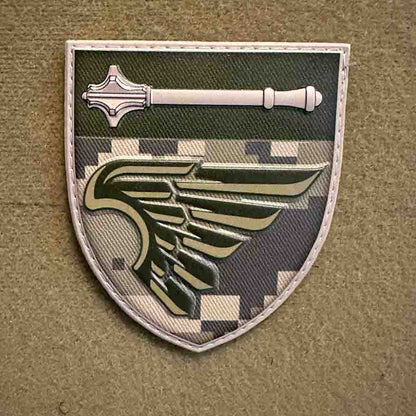 Ukrainian Morale Patch 135th Separate Management Battalion Badge Hook