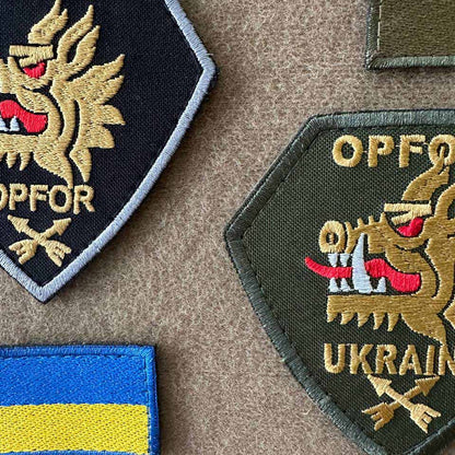Ukrainian Morale Patch 214th Separate Assault Battalion Brigade Badge Hook