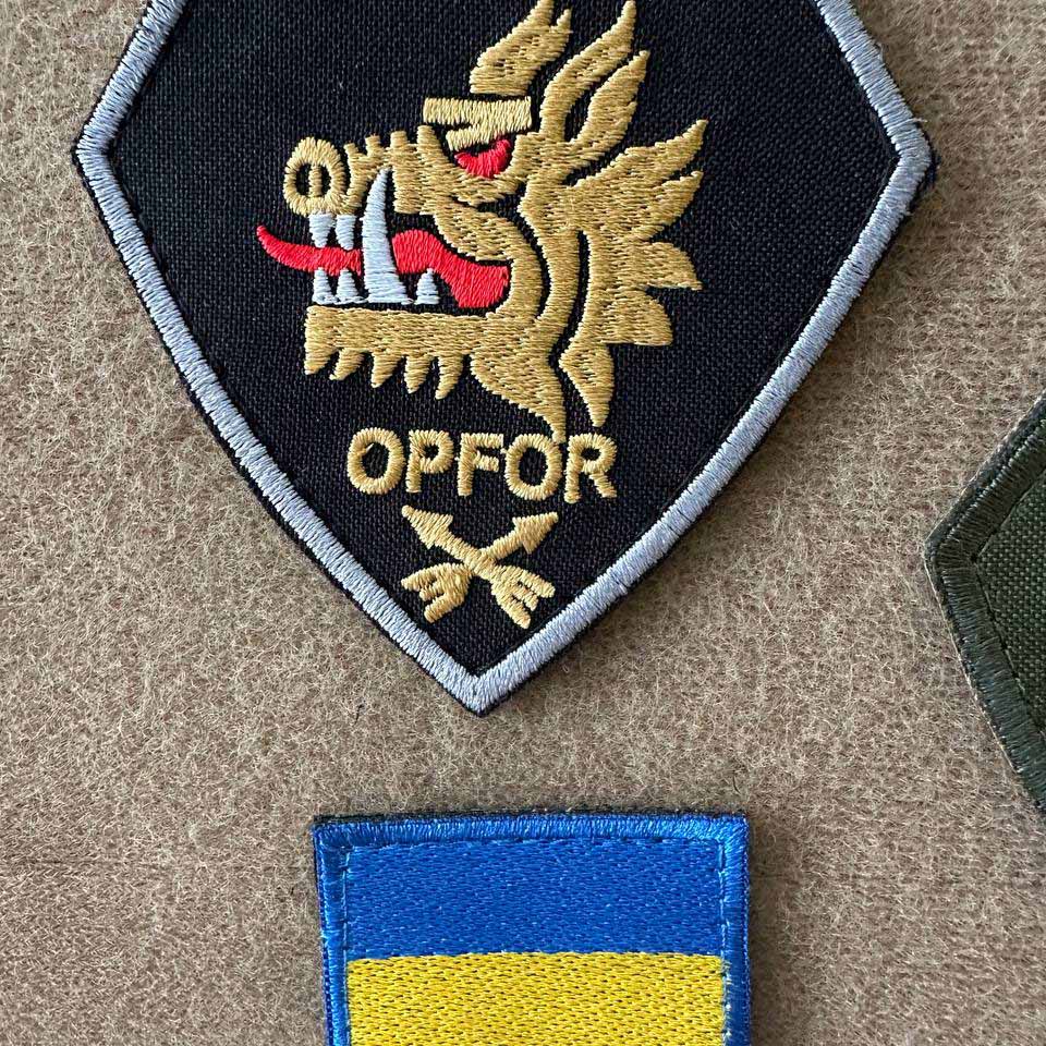 Ukrainian Morale Patch 214th Separate Assault Battalion Brigade Badge Hook