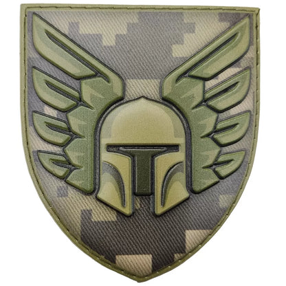 Ukrainian Morale Patch 46th Separate Airmobile Brigade Badge Hook PVC 3 D