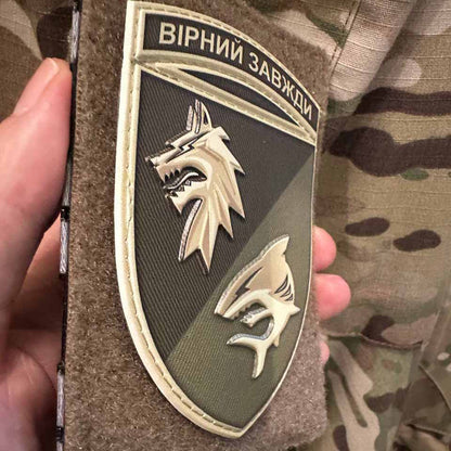 Ukrainian Morale Patch 4th Battalion 40th Separate Coastal Defense Brigade PVC 3 D