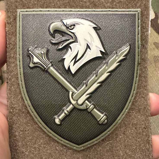 Ukrainian Morale Patch 8th Airborne Assault Corps Tactical Badge Hook PVC 3D