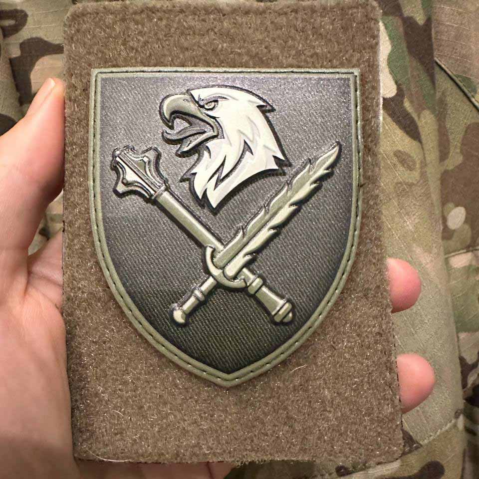 Ukrainian Morale Patch 8th Airborne Assault Corps Tactical Badge Hook PVC 3D