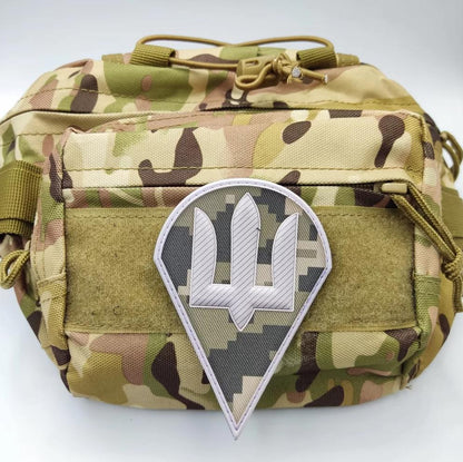 Ukrainian Morale Patch Airborne Assault Troops Tactical Badge Hook PVC 3D