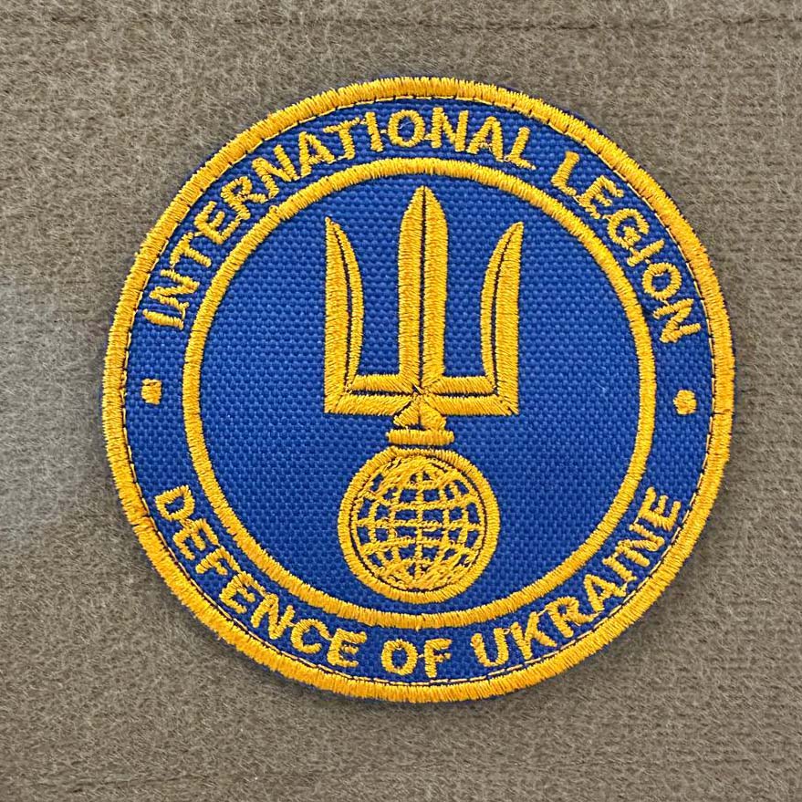 Ukrainian Morale Patch International Legion of Ukraine Tactical Badge Hook