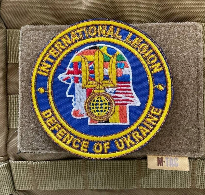 Ukrainian Morale Patch International Legion of Ukraine Tactical Badge Hook "Fighter"
