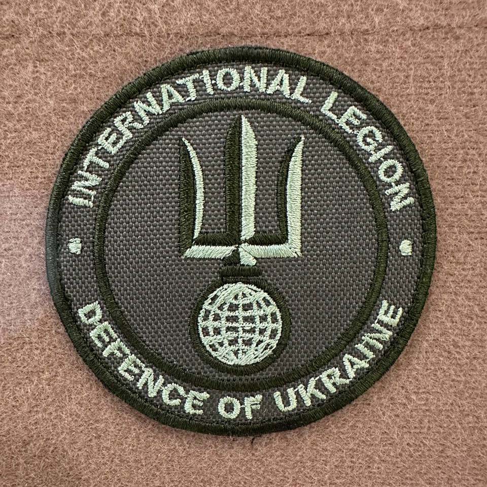 Ukrainian Morale Patch International Legion of Ukraine Tactical Badge Hook