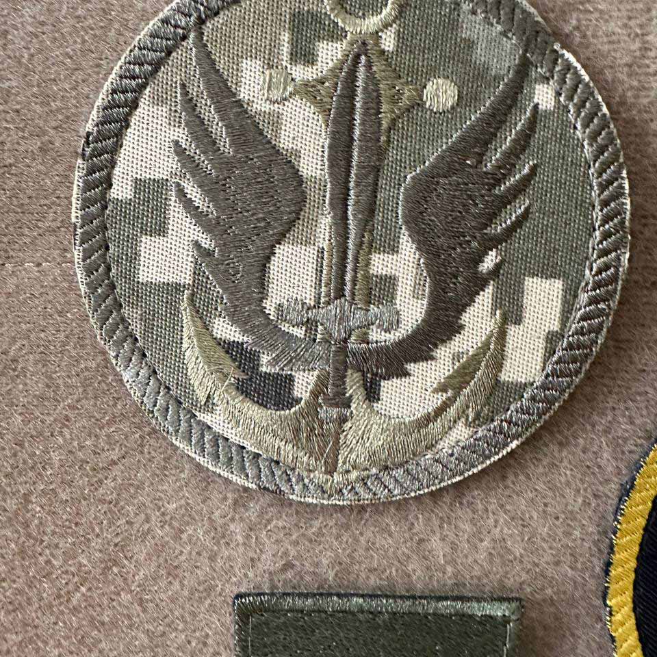 Ukrainian Morale Patch Marines Circle Taktical Badge Hook