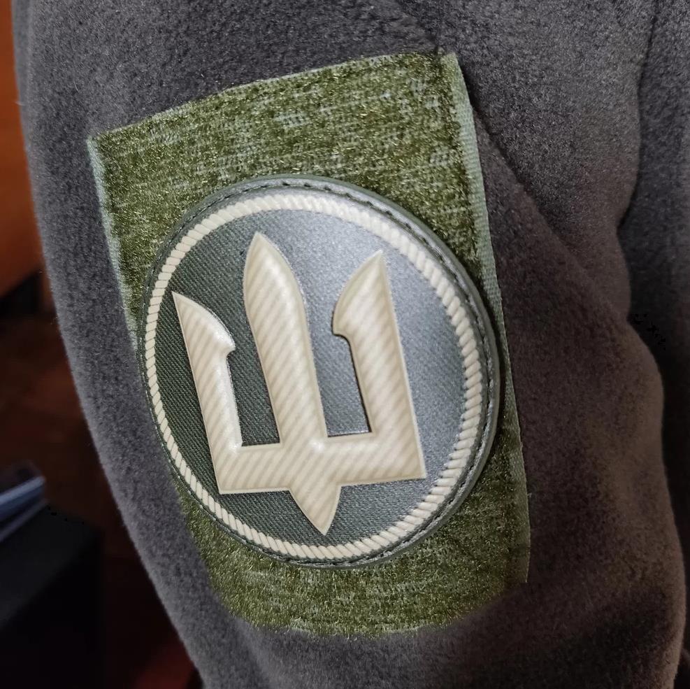 Ukrainian Morale Patch Marines of Ukraine Tactical Badge Hook PVC 3 D